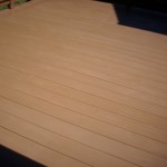 Freshly stained deck