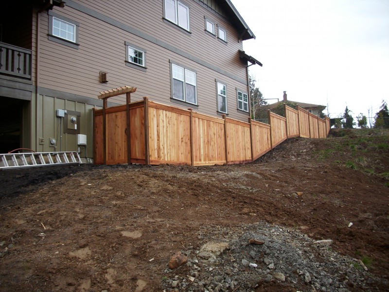 Dual sided picture frame fence