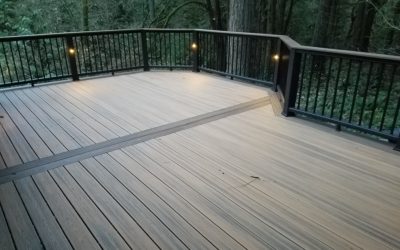 Havana Gold decking with Spiced Rum picture frame deck