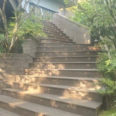 Curved Trex stairs