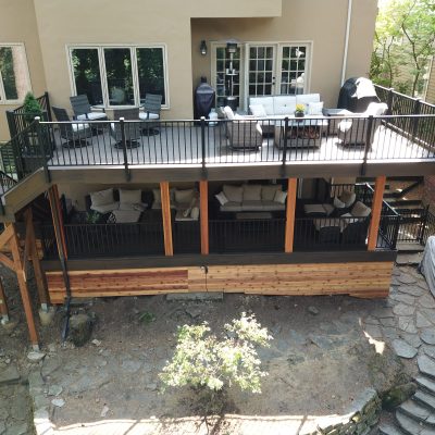 Trex Spiced rum deck with Signature railing