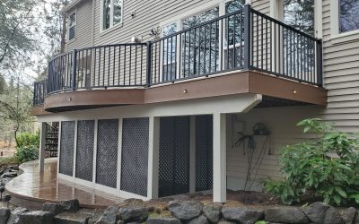 Round deck and railing