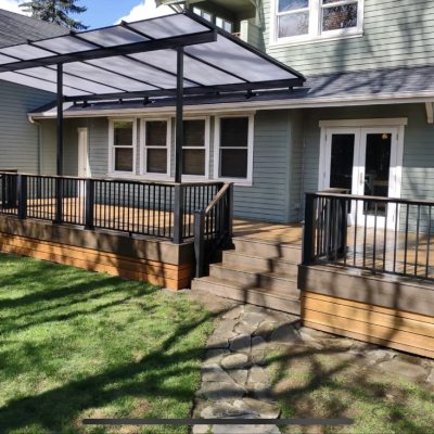 Trex deck in Havana Gold and Spiced Rum colors