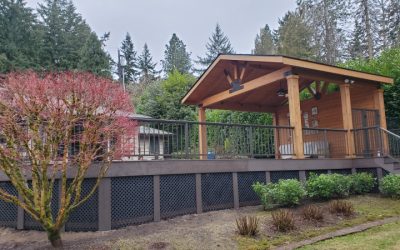 Wolf PVC deck in Black Walnut