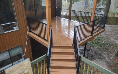Steel framed Trex deck