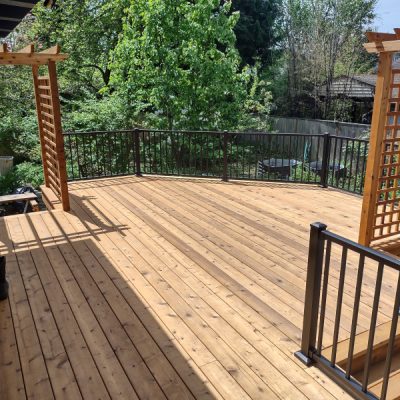 Cedar deck and pergolas