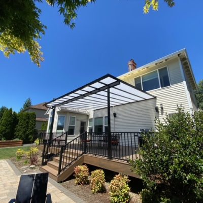 Trex deck with Acrylite cover