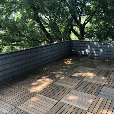 Ipe tile deck