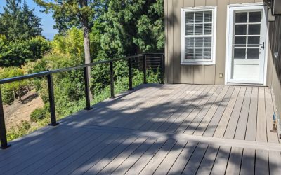 Trex Biscayne deck with cable rail