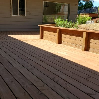 Pressure treated deck