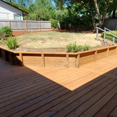 Pressure treated deck