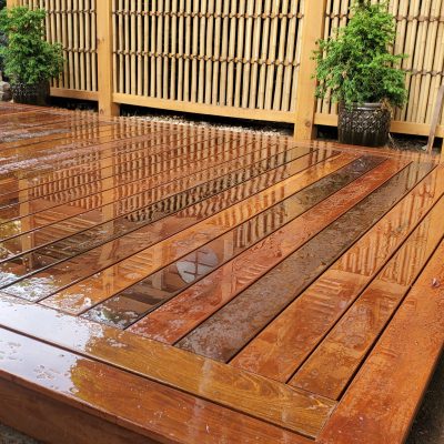 Free standing ipe deck