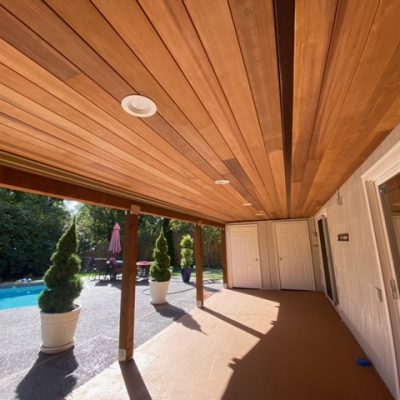 Cedar ceiling