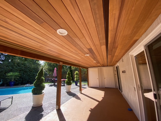 Cedar ceiling