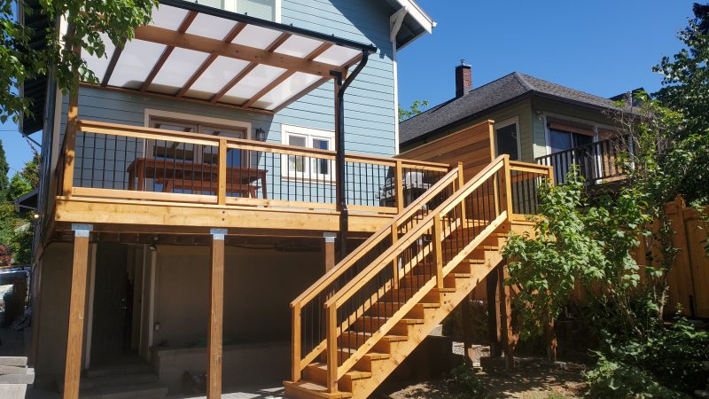 Cedar deck with Acrylite cover