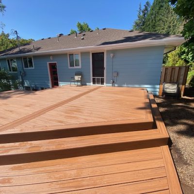 Tiki torch Trex deck