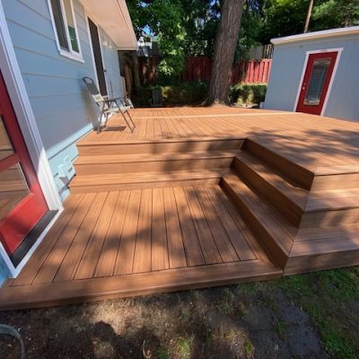 Tiki torch Trex deck