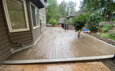 TimberTech Deck in Dark Cocoa and Driftwood