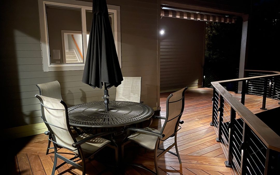 Ipe Deck with Lights and Cable Railings