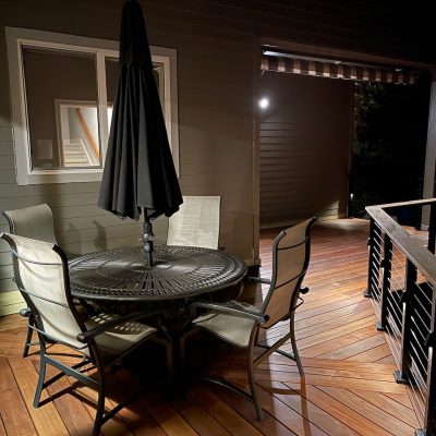 Ipe deck with lights
