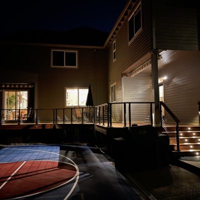 Ipe deck with lights