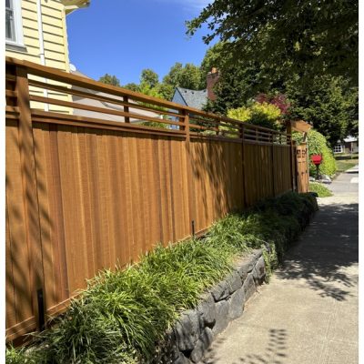 Custom clear cedar fence