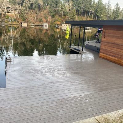 AZEK Coastline decking on Lake Oswego dock