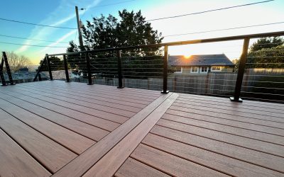 Trex Lineage Hatteras Wrap-Around Deck with Cable Rails