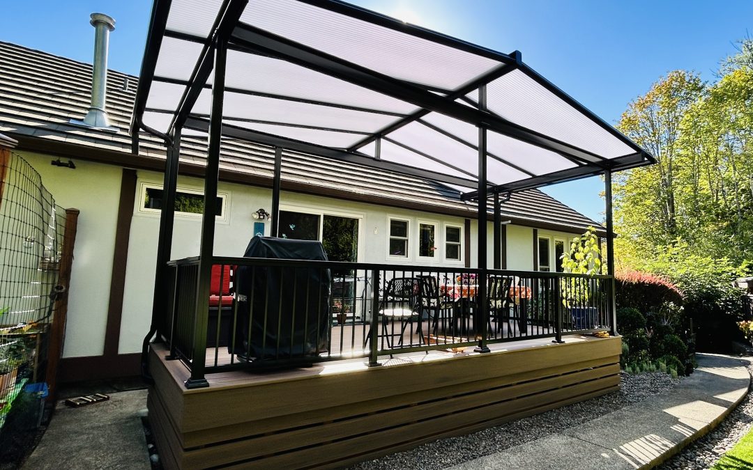 Gabled Acrylite Cover and AZEK English Walnut Deck