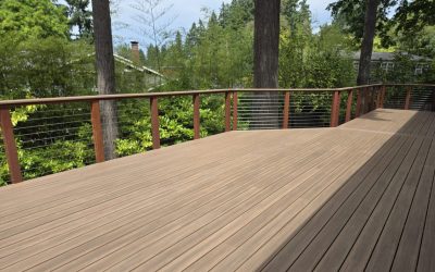 AZEK Vintage Deck with Mahogany Cable Railing