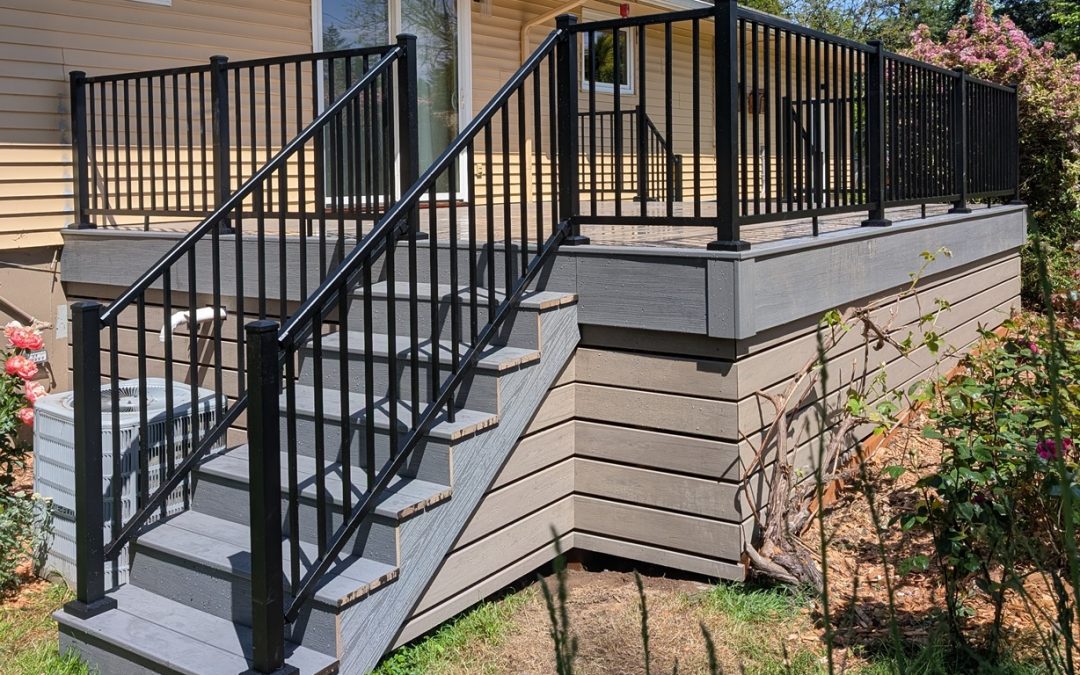 trex deck with skirt and railings