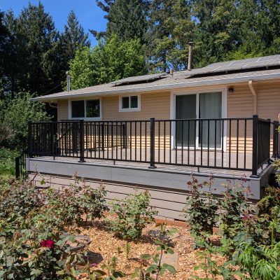 trex deck with aluminum railing