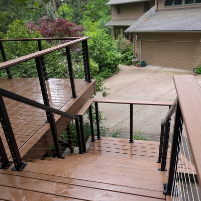 AS&D Cable Railing with Trex Lineage Cocktail Rail