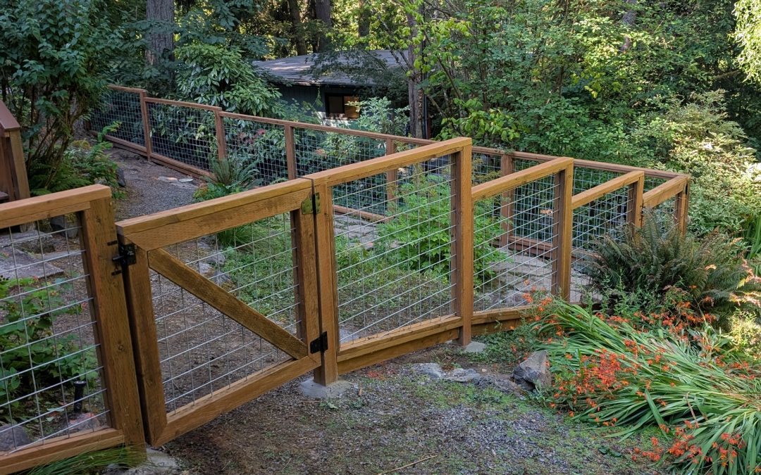 Hog Panel Fence with Gates for a Wooded Property