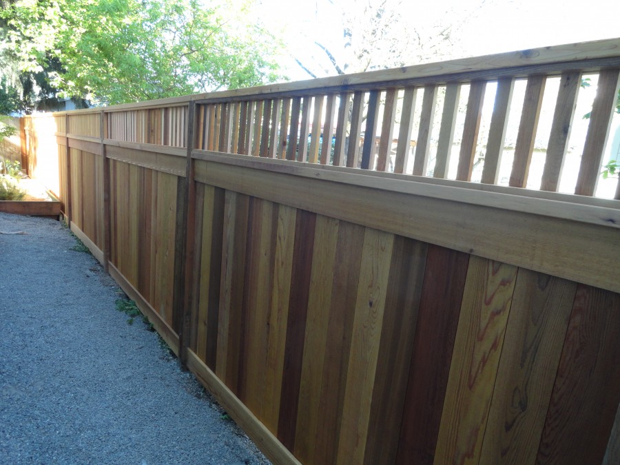 Clear cedar fence