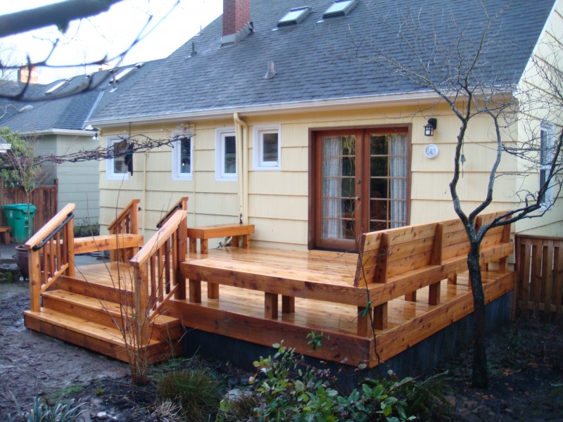 Bench with back