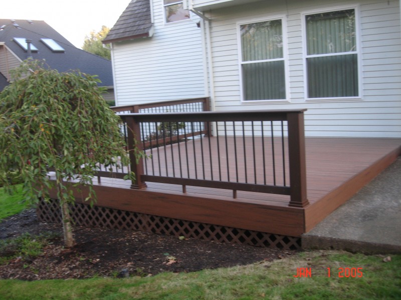 Timbertech Walnut deck | Deck Masters, LLC