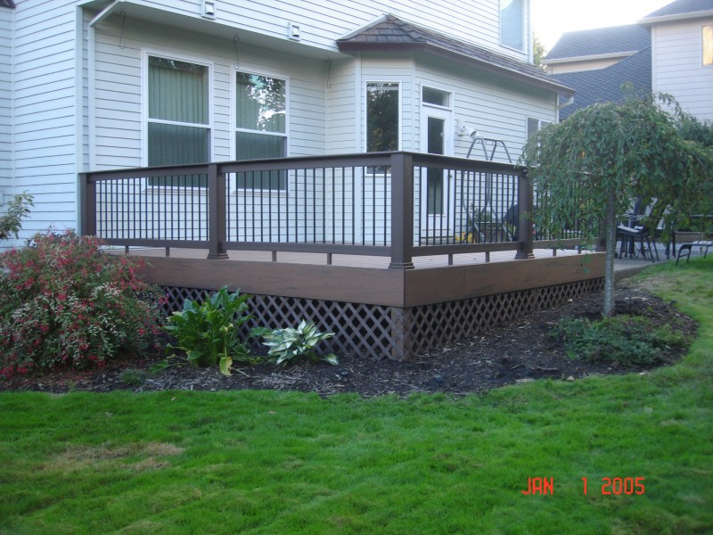 Timbertech Walnut deck | Deck Masters, LLC