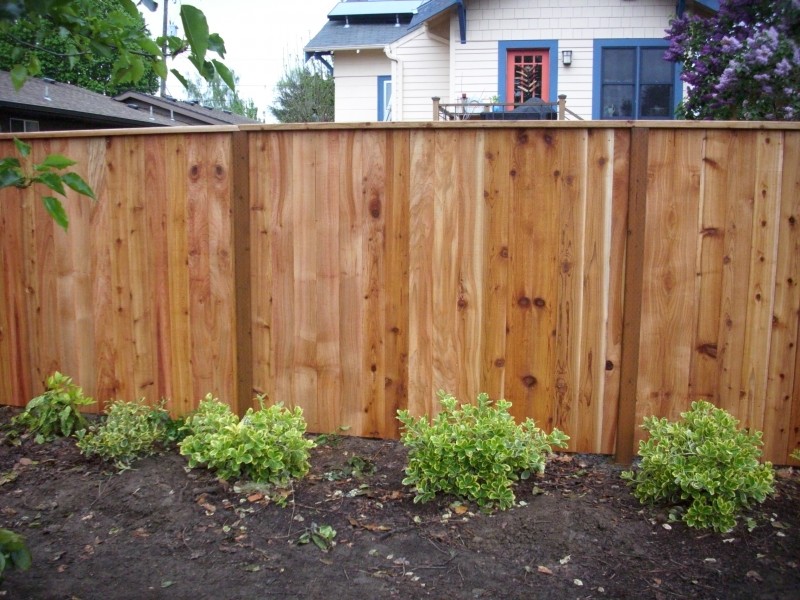 Cedar fence with a cedar 2×4 cap | Deck Masters, LLC