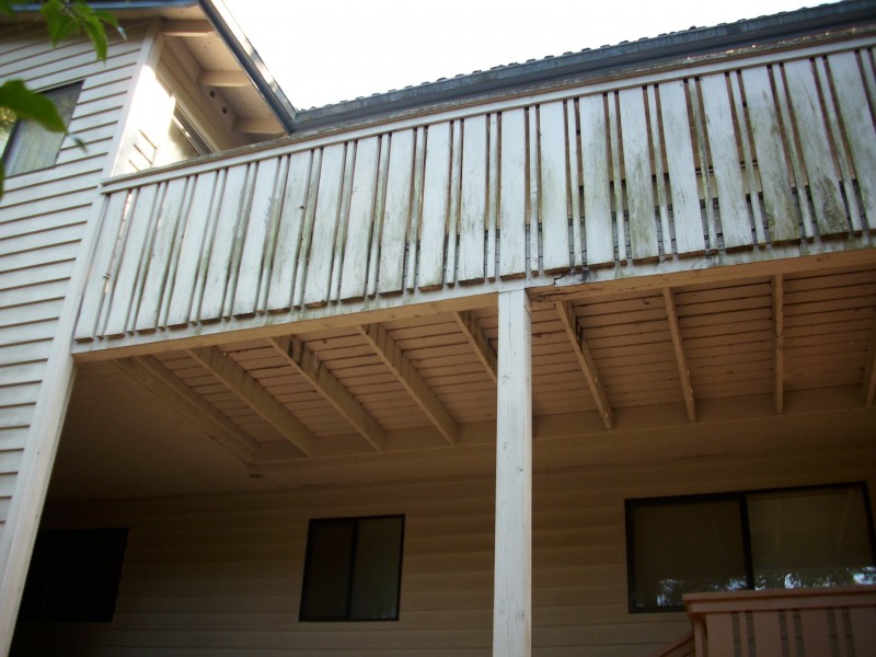 Painted cedar deck replacement