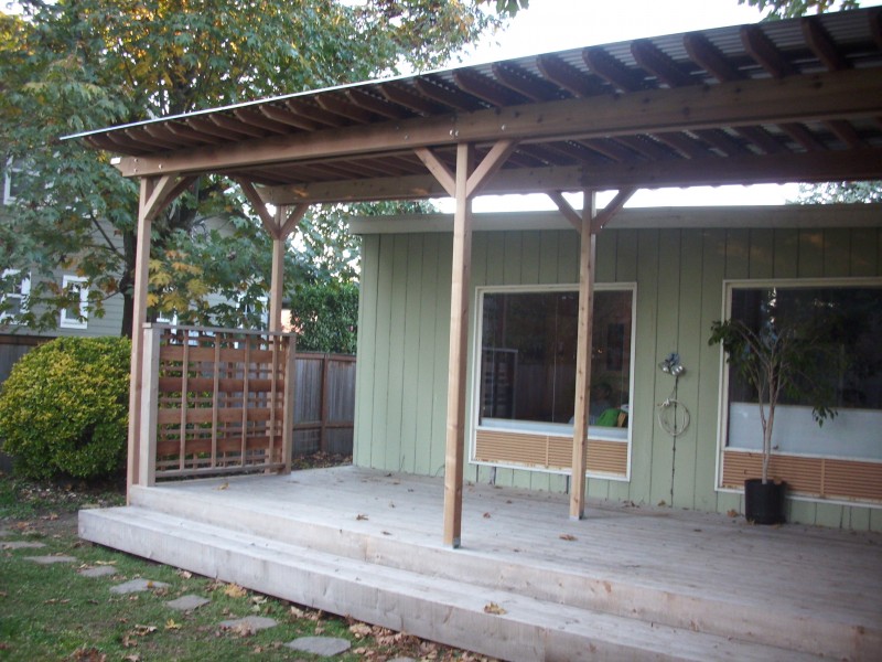 Corrugated Metal Deck Roof, How To Build A Patio Cover With Corrugated Metal Roof