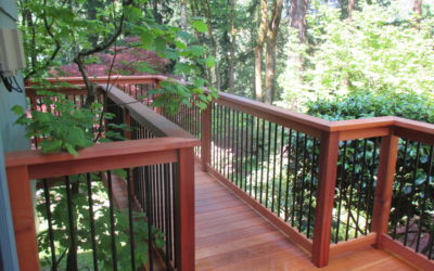 Clear cedar deck