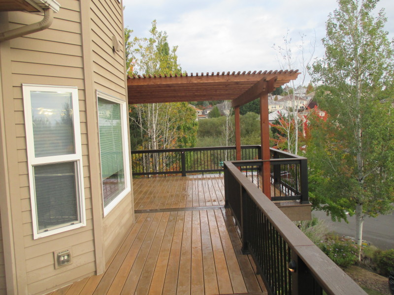 Timbertech composite deck with cedar pergola | Deck Masters, LLC