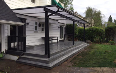 Acrylite patio cover and Trex deck