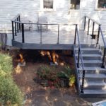 Trex island mist deck with cable railing